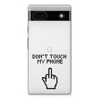Google Pixel 6A Silicone-hoesje Finger Don't Touch My Phone