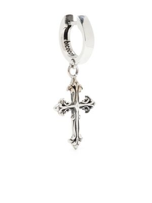 Emanuele Bicocchi boucles d'oreille simple à breloque croix - Argent
