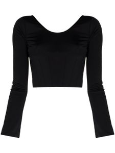 Natasha Zinko haut-corset crop à fermeture zippée - Noir