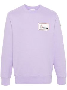 Moncler sweat à logo appliqué - Violet