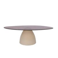 Livingfurn - Salontafel Ivoor Glas - 110x65x35cm - Mylon