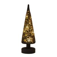 Kerstboompje glas met sterren 10led warm wit 30x9 cm zwart/goud Anna's Collection - Annas collection Kerstboompje glas met sterren 10led warm wit 30x9 cm zwart/goud Anna's Collection - Annas collection