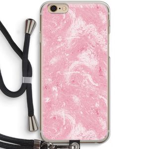 Abstract Painting Pink: iPhone 6 / 6S Transparant Hoesje met koord