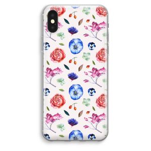 Bloemetjes: iPhone XS Max Transparant Hoesje