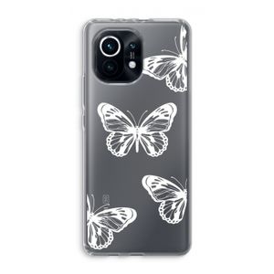 White butterfly: Xiaomi Mi 11 Transparant Hoesje