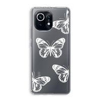 White butterfly: Xiaomi Mi 11 Transparant Hoesje