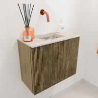 Toiletmeubel Mondiaz Joya Dlux | 50 cm | Meubelkleur Dusk | Faye wastafel Nata Wasbak Midden | Zonder kraangat(en)