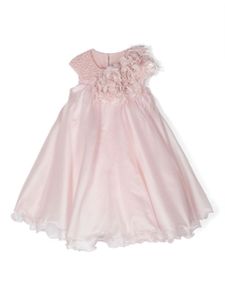 MARCHESA KIDS COUTURE robe à appliques fleurs - Rose