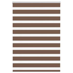 VidaXL Zebra rolgordijn 115x100 cm stofbreedte 110,9cm polyester bruin