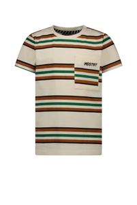 Moodstreet Jongens t-shirt gestreept - Warm wit