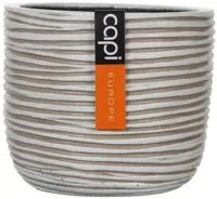 Capi nature rib indoor egg bloempot 10x8.5 cm ivoor
