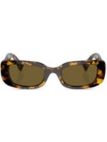 Miu Miu Eyewear tortoiseshell-effect rectangle-frame sunglasses - Vert