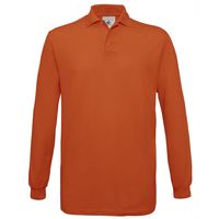 Oranje polo shirt lange mouwen 2XL  -