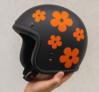 Eenvoudige bloemen fiets sticker