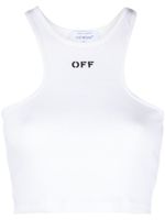 Off-White haut crop Off-Stamp nervuré - Blanc