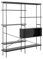 Boekenkast Finn MDF Zwart 188cm - Giga Living