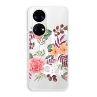 Hello in flowers: Huawei P50 Transparant Hoesje