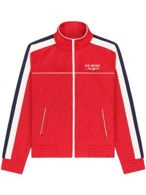 Sporty & Rich veste de survêtement zippée à rayures - Rouge