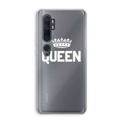 Queen zwart: Xiaomi Mi Note 10 Transparant Hoesje