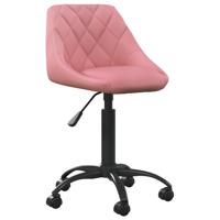 Kantoorstoel fluweel roze