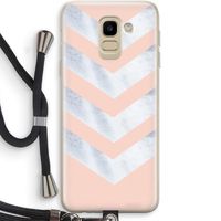 Marmeren pijlen: Samsung Galaxy J6 (2018) Transparant Hoesje met koord