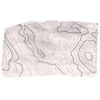 Multifunctionele morf sjaal wit met contour print voor volwassen - thumbnail