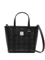 MCM mini sac cabas Toni à logo imprimé - Noir