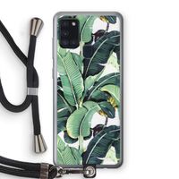 Bananenbladeren: Samsung Galaxy A21s Transparant Hoesje met koord
