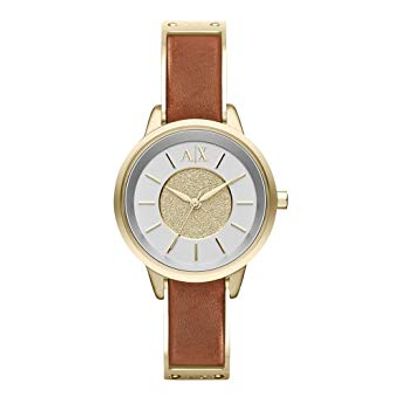 Horlogeband Armani Exchange AX5352 Leder Cognac 12mm