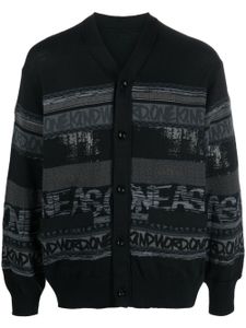 sacai x Eric Haze cardigan à motif en jacquard - Noir