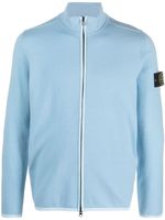 Stone Island sweat zippé à patch Compass - Bleu - thumbnail