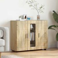 Dressoir met plank Sonoma eiken 55.5 x 29 x 100 cm Bewerkt hout