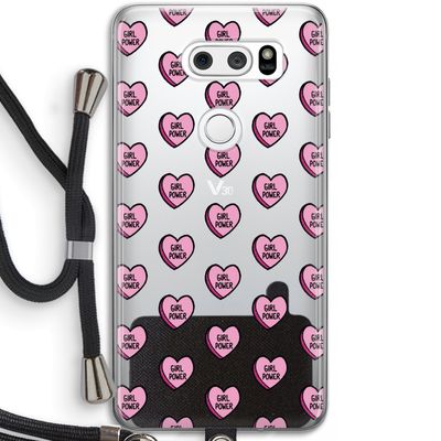 GIRL POWER: LG V30 Transparant Hoesje met koord