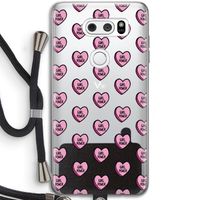 GIRL POWER: LG V30 Transparant Hoesje met koord