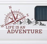 life is an adventure caravan sticker