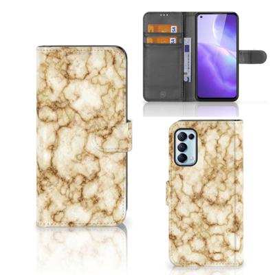 OPPO Find X3 Lite | Bookcase | Marmer Goud