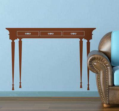 Muursticker klassiek bureau