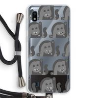 Cats: Samsung Galaxy A10 Transparant Hoesje met koord