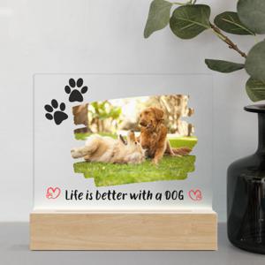 Life is better with a dog - Lamp