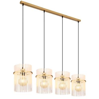 Globo Gouden hanglampGorley met glas 4-lichts - 15698-4HM