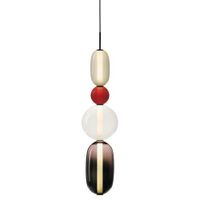 Bomma Pebbles Large Hanglamp - Configuratie 7 - Wit, rood - zwart