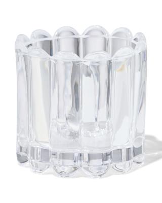 HEMA Glas Voor Geurkaars ⌀8x8cm Ribbel Transparant (transparant)