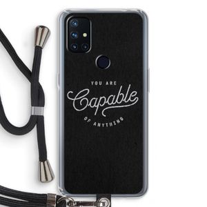 Capable: OnePlus Nord N10 5G Transparant Hoesje met koord