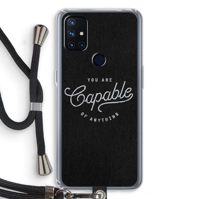 Capable: OnePlus Nord N10 5G Transparant Hoesje met koord
