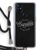 Capable: OnePlus Nord N10 5G Transparant Hoesje met koord