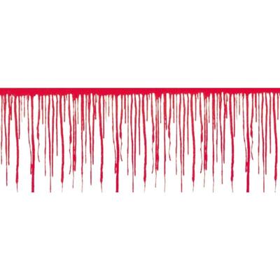 Halloween Wanddecoratie druipend bloed - 2x - 610 x 30 cm - Horror - versieringen