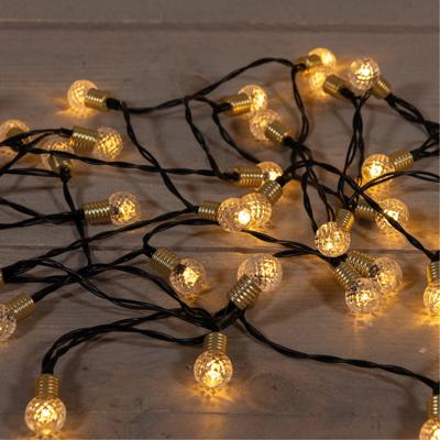 Kerstverlichting lichtsnoer - 2x - 100 led lampjes - warm wit - 10 m - warm wit - vintage look