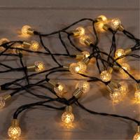 Kerstverlichting lichtsnoer - 2x - 100 led lampjes - warm wit - 10 m - warm wit - vintage look