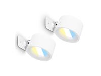 Briloner Set van 2 draadloze wandlampen (Wit)