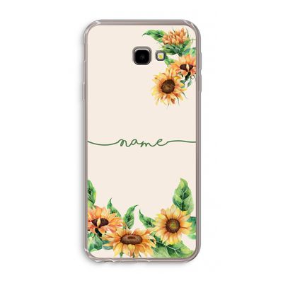 Zonnebloemen: Samsung Galaxy J4 Plus Transparant Hoesje